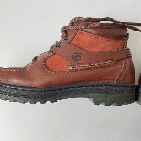 Timberland Leather Moccasin Chukka Brown Boots Women’s Sz 6 Waterproof Gore-tex - Picture 12 of 14